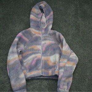 Colorful Hooded Fleece Jacket